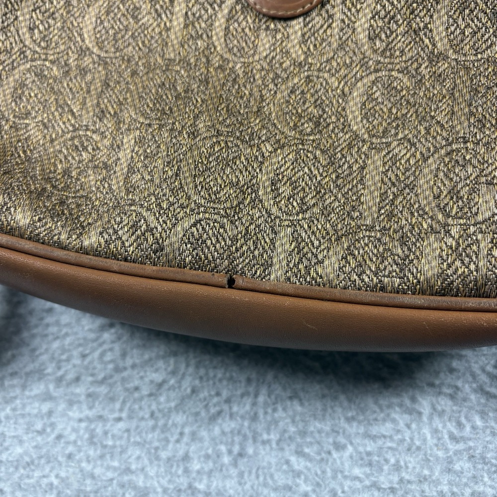 Vintage 80s Gucci GG Monogram Camera Bag Leather Crossbody Shoulder Purse Italy - Picture 2 of 16
